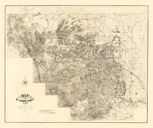 Vintage Map of Larimer County, Colorado 1884