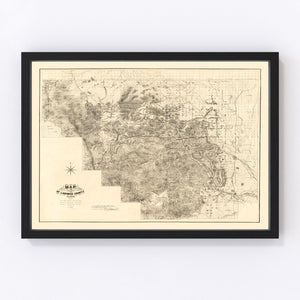 Vintage Map of Larimer County, Colorado 1884