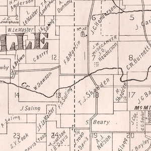 Vintage Map of Yamhill County, Oregon 1879
