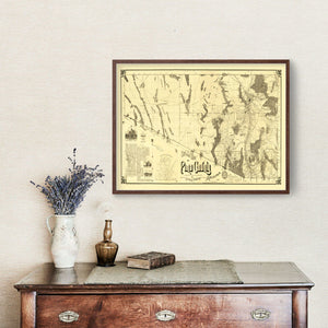 Vintage Map of Pima County, Arizona 1893