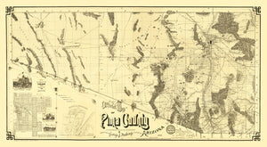 Vintage Map of Pima County, Arizona 1893