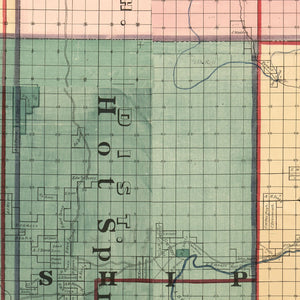 Vintage Map of Modoc County, California 1887