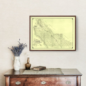 Vintage Map of Monterey County, California 1898