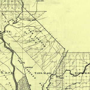 Vintage Map of Monterey County, California 1898