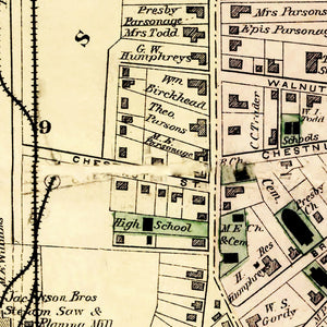 Vintage Map of Wicomico County, Maryland 1877