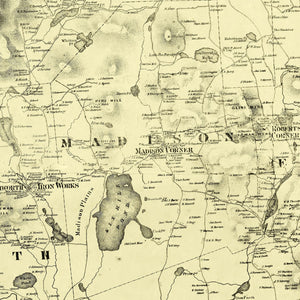 Vintage Map of Carroll County, New Hampshire 1861