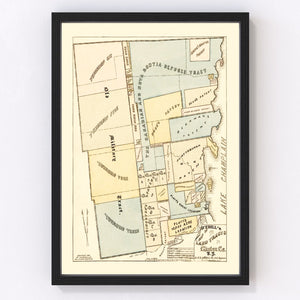 Vintage Map of Clinton County, New York 1885