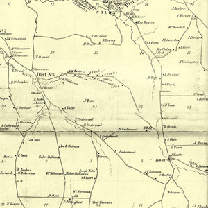 Vintage Map of Cortland County, New York 1855