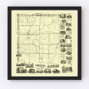 Vintage Map of Cortland County, New York 1855