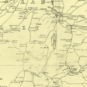 Vintage Map of Dutchess County, New York 1850