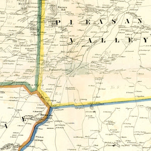 Vintage Map of Dutchess County, New York 1858