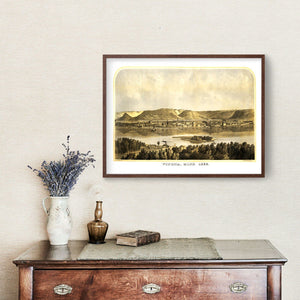 Vintage Map of Winona, Minnesota 1867