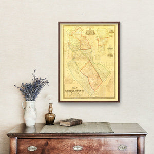 Vintage Map of Camden County, New Jersey 1857