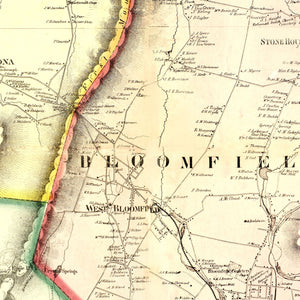 Vintage Map of Essex County, New Jersey 1859