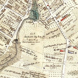 Vintage Map of Elizabethtown County, New Jersey 1775