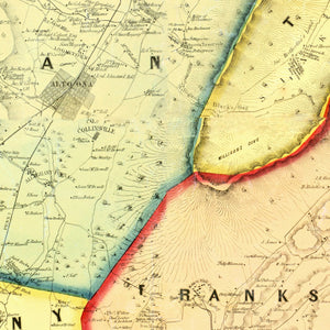 Vintage Map of Blair County, Pennsylvania 1859