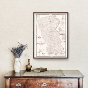 Vintage Map of Bucks County, Pennsylvania 1850