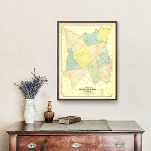 Vintage Map of Pike County, Pennsylvania 1856