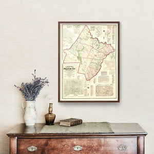 Vintage Map of Pike County, Pennsylvania 1872