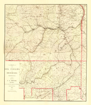 Vintage Map of Warren County, Pennsylvania 1882