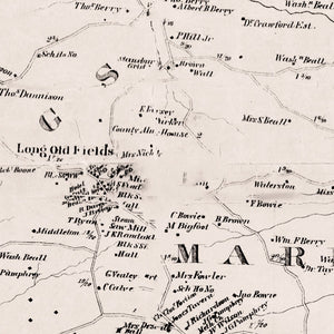 Vintage Map of Prince George County, Maryland 1861