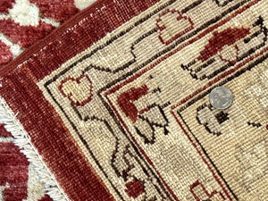 Pakistani Chobi Rug 8x10, Red, Handmade