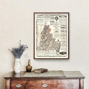Vintage Map of Walker County, Georgia 1893