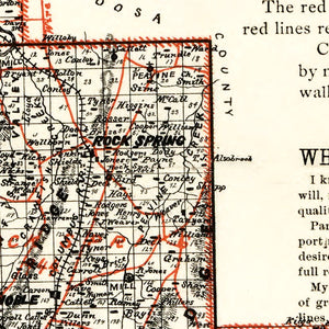 Vintage Map of Walker County, Georgia 1893