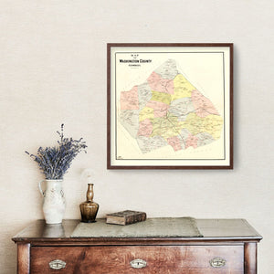 Vintage Map of Washington County, Georgia 1897