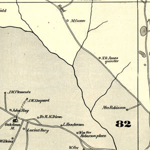 Vintage Map of Jefferson County, Georgia 1879