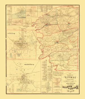 Vintage Map of Boyle County, Kentucky 1876