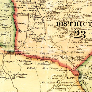 Vintage Map of Bedford County, Tennessee 1878
