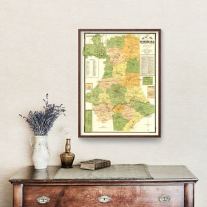 Vintage Map of Marshall County, Tennessee 1899
