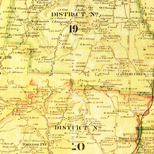 Vintage Map of Maury County, Tennessee 1878
