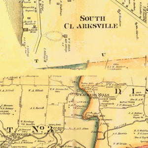 Vintage Map of Montgomery County, Tennessee 1877