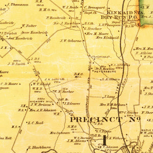 Vintage Map of Scott County, Kentucky 1879