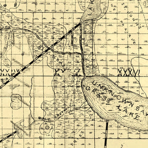 Vintage Map of Brevard County, Florida 1893