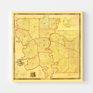 Vintage Map of Greene County, Alabama 1856