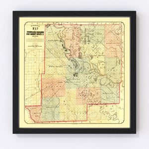 Vintage Map of Jefferson County, Arkansas 1872