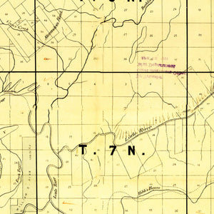 Vintage Map of Catahoula Parish, Louisiana 1860
