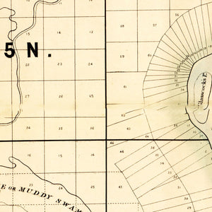 Vintage Map of Concordia Parish, Louisiana 1860