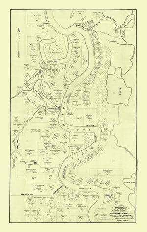 Vintage Map of Carroll Parish, Louisiana 1860