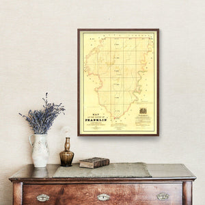 Vintage Map of Franklin Parish, Louisiana 1860