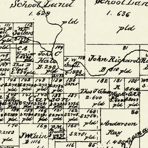 Vintage Map of Archer County, Texas 1879