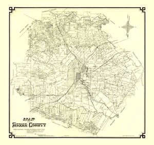 Vintage Map of Bexar County, Texas 1887