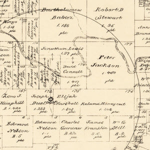 Vintage Map of Blanco County, Texas 1879