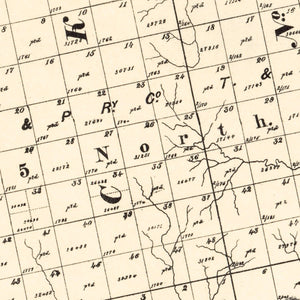 Vintage Map of Borden County, Texas 1892