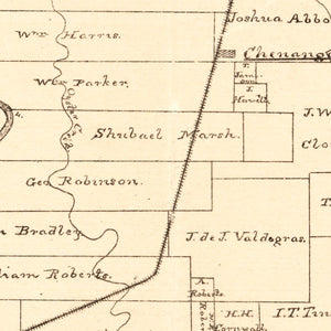 Vintage Map of Brazoria County, Texas 1877