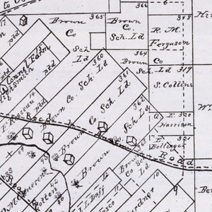 Vintage Map of Brown County, Texas 1876
