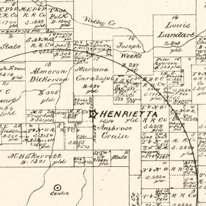Vintage Map of Clay County, Texas 1879